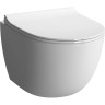 Комплект подвесной безободковый унитаз VITRA SENTO RIM-EX, система инсталляции VITRA V12, кнопка SIRIYUS матовый хром, тонкое сиденье микролифт 9830B003-7207